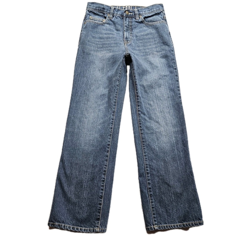 LL Cool J Jeans Boys 18 Blue Dark Wash Wide Leg Baggy Loose Skater 29x28